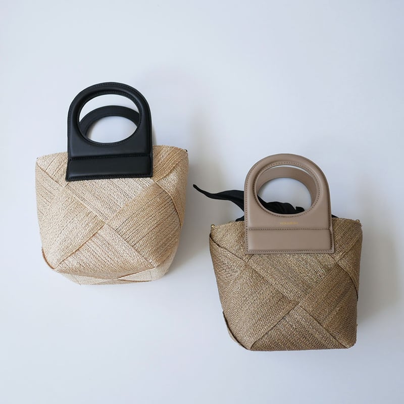 VIOLAd'ORO｜ヴィオラドーロ ｜アバカメッシュ 2WAYバケットバッグ｜V