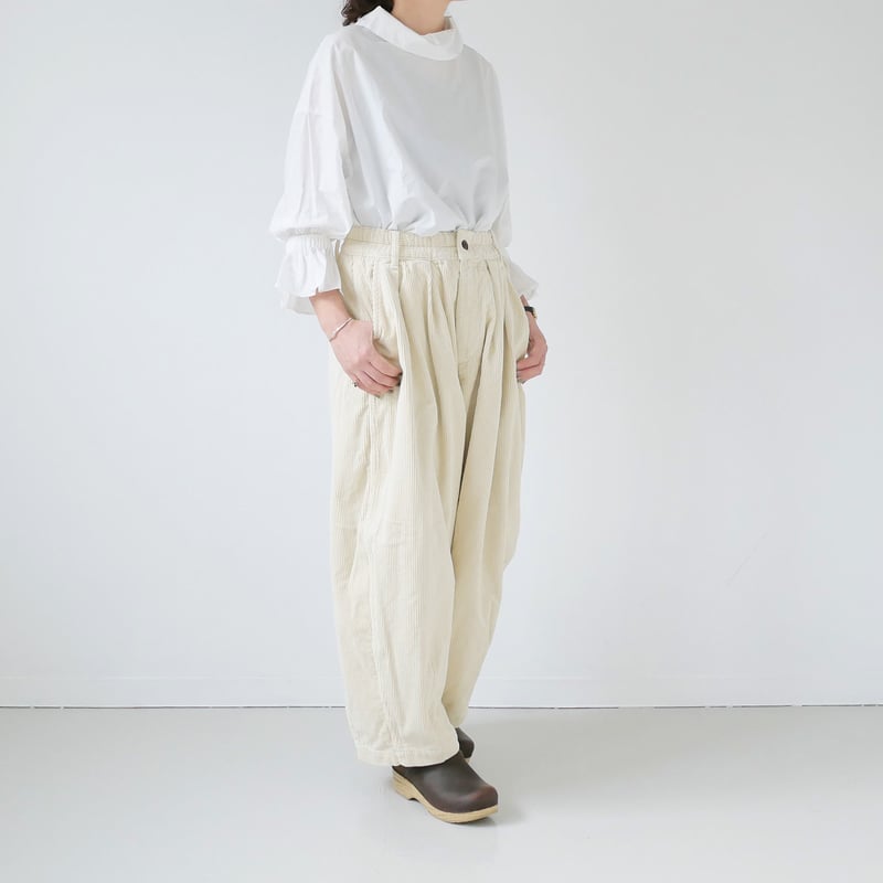 HARVESTY｜ハーベスティ｜コーデュロイサーカスパンツ｜A11716｜IVORY