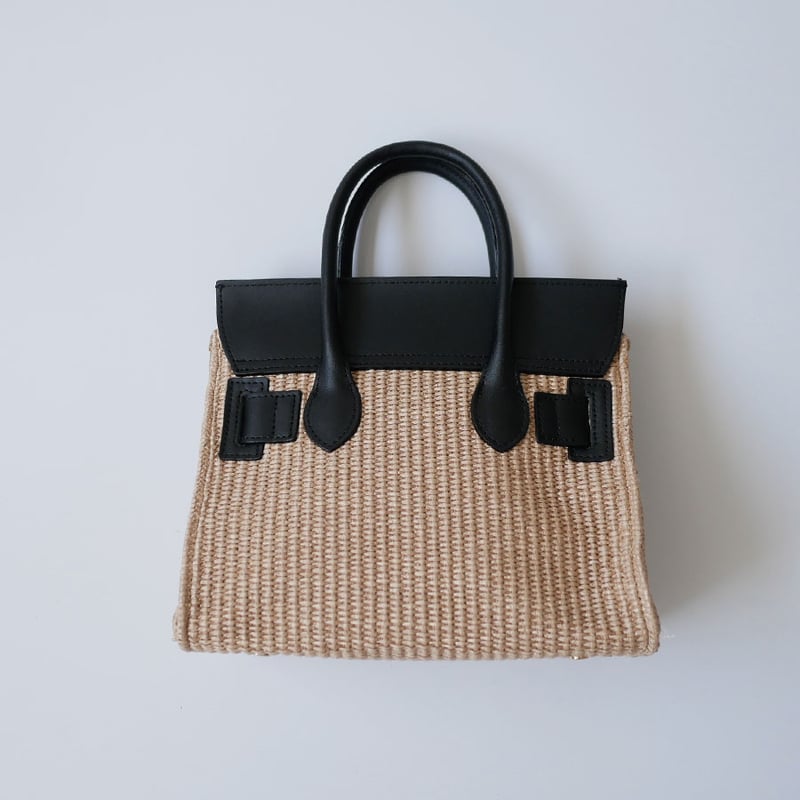 VIOLAd'ORO｜ヴィオラドーロ ｜ラフィアシートレザーBAG SANDRO｜V