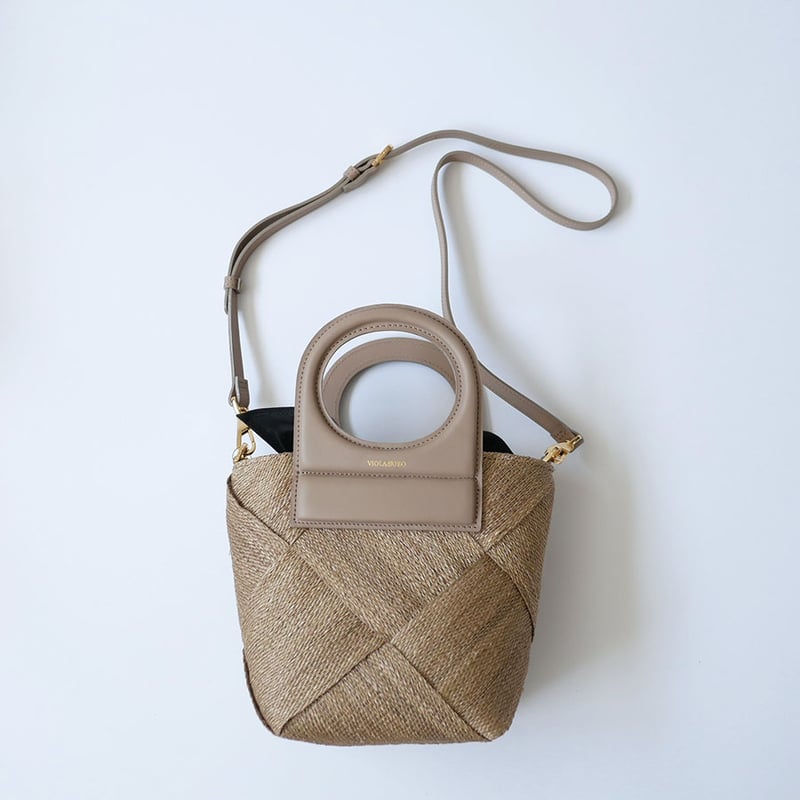 VIOLAd'ORO｜ヴィオラドーロ ｜アバカメッシュ 2WAYバケットバッグ｜V