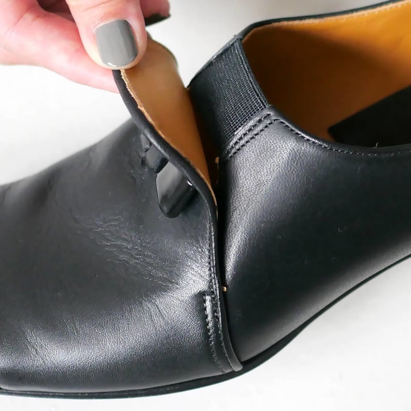 chausser｜ショセ｜スリッポン キャップトゥ シューズ｜C-2202｜BLACK