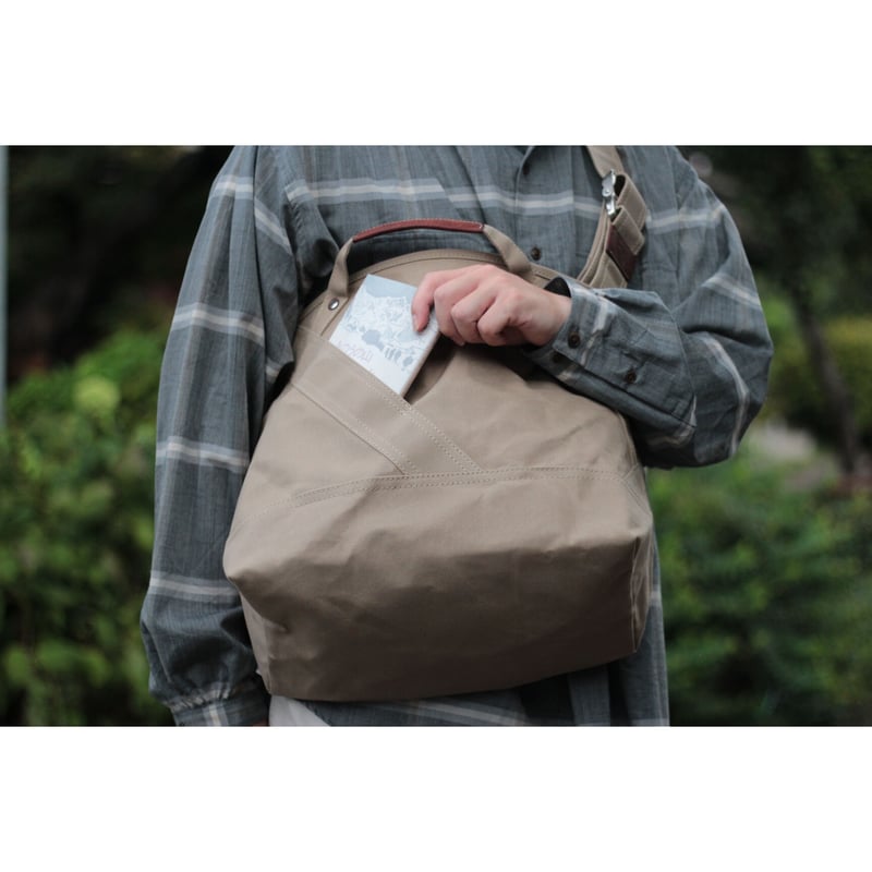 gron L size (Beige/leather handle) | ripa