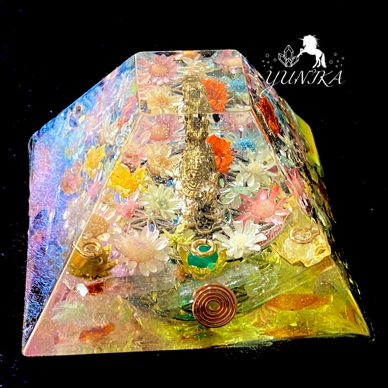 邪気を退け財を呼び込む四霊獣〜龍亀(ロングイ)オルゴナイト・限定