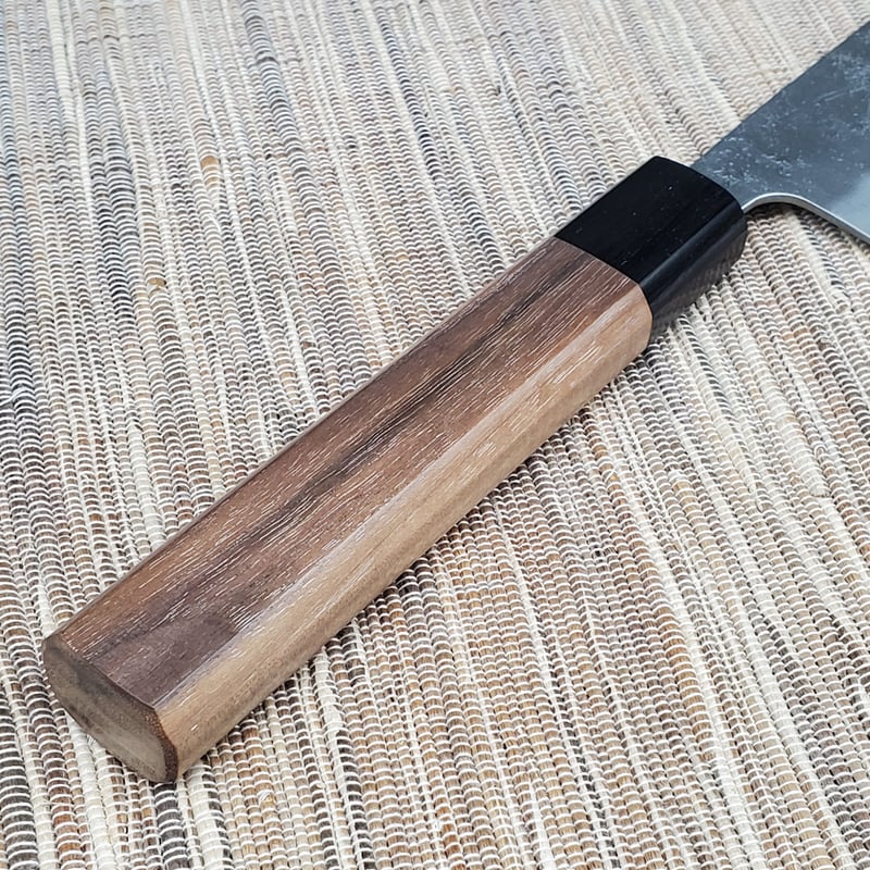 義弘作】銀三梨地 三徳165mm ウォールナット柄 | 山脇刃物製作所