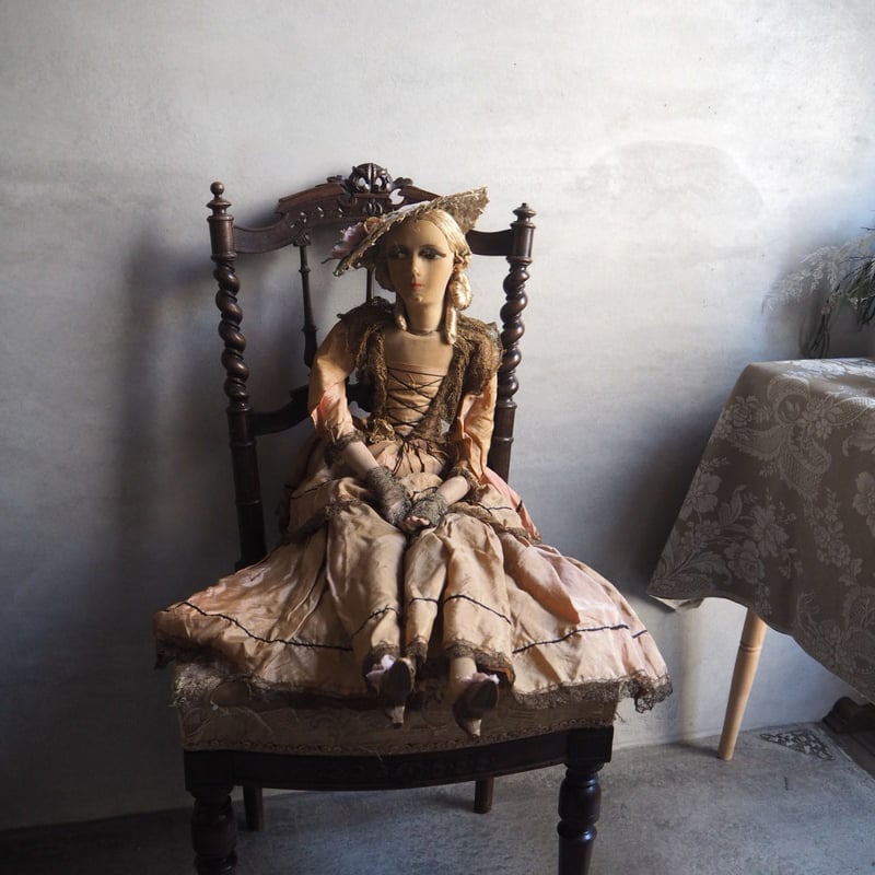 ブドワールドール アンティークドール ピエロ 布人形 入手困難