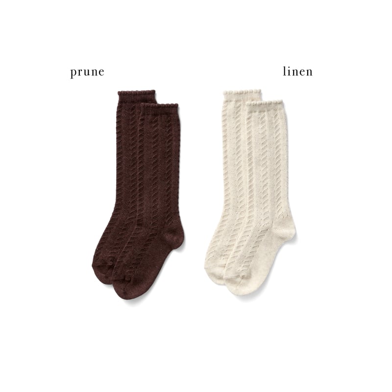 SOOR PLOOM / FROND KNEE SOCK SET - LINEN / PRUN