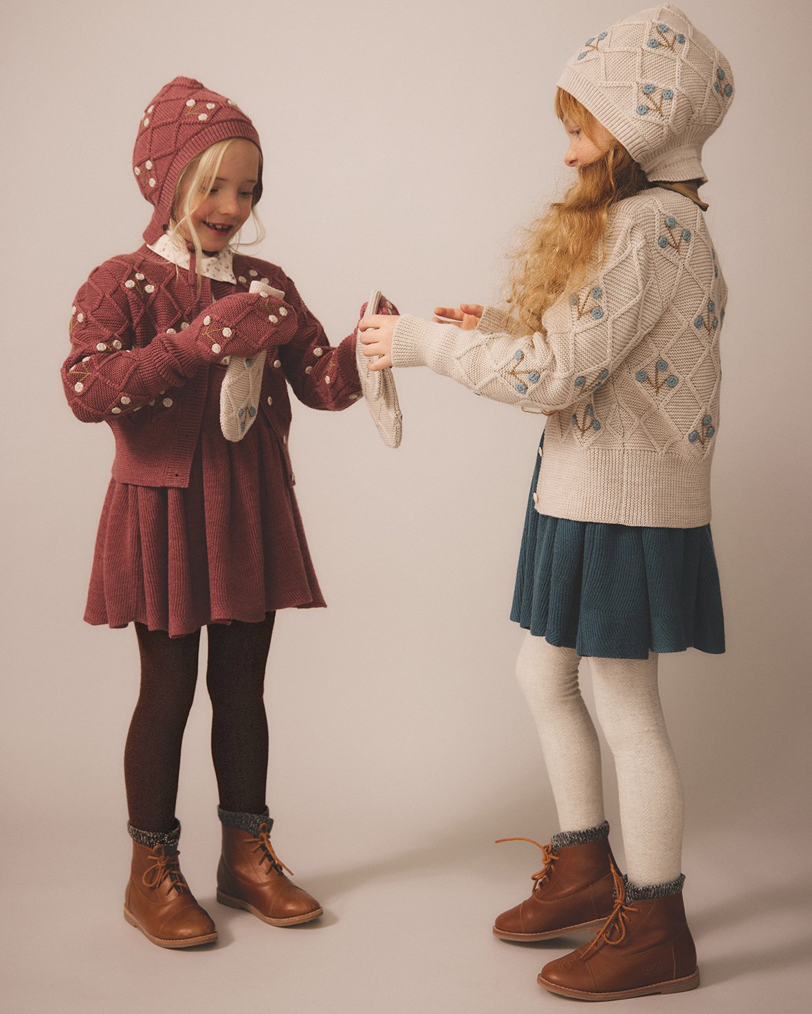 SOOR PLOOM / HERRINGBONE TIGHTS - PRUNE | hi heidi