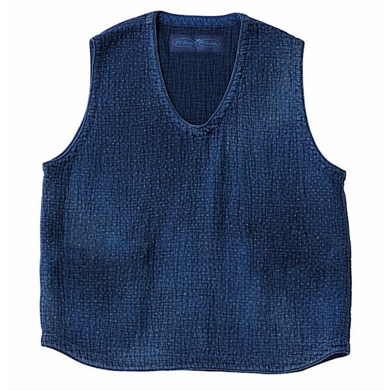 PORTER CLASSIC, NEW SASHIKO PULLOVER VEST | Pur