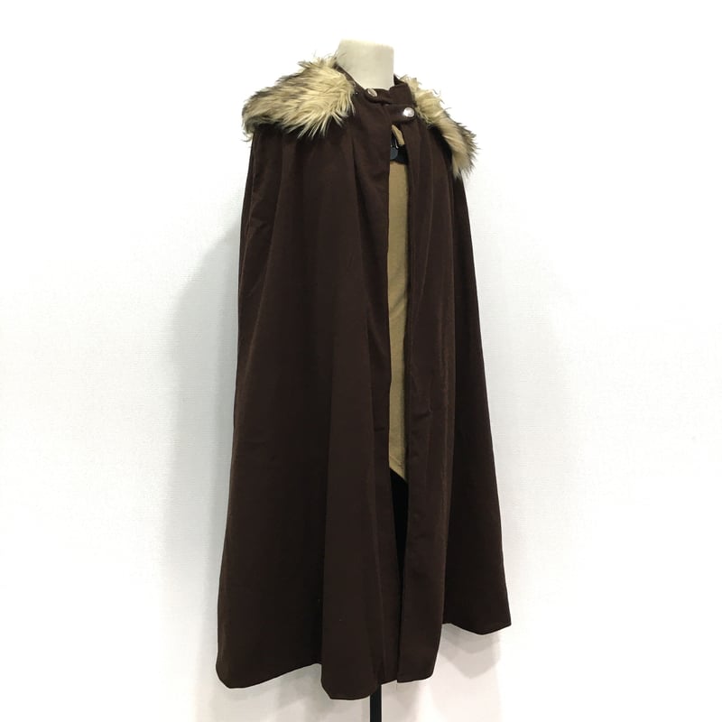 獣皮付きロングマント』ブラウン | ジャッキーの隠れ家（Jacky'sHideout）
