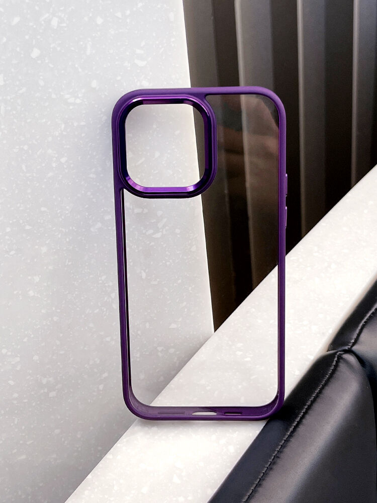 ディープパープル iphone14pro/14promaxケース 高品質高透明感