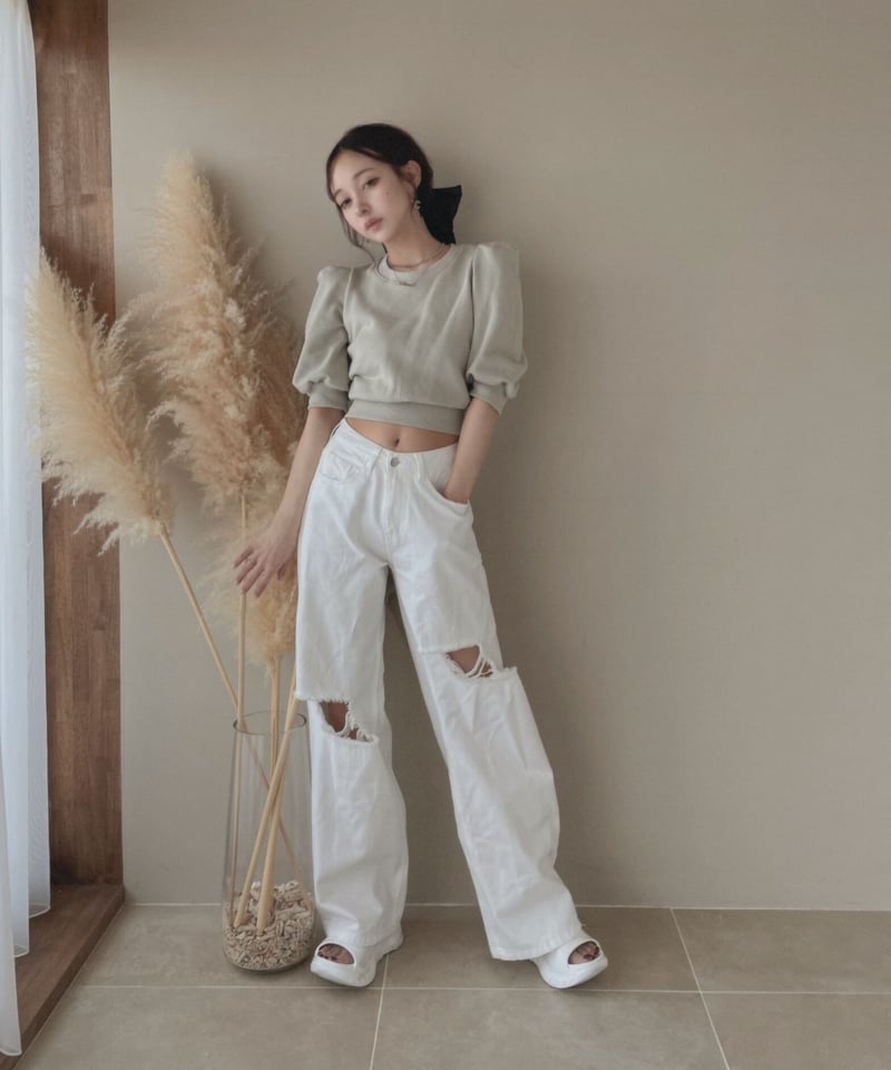 バックリボントップス / Back Ribbon Tops | FICTION TOKYO O