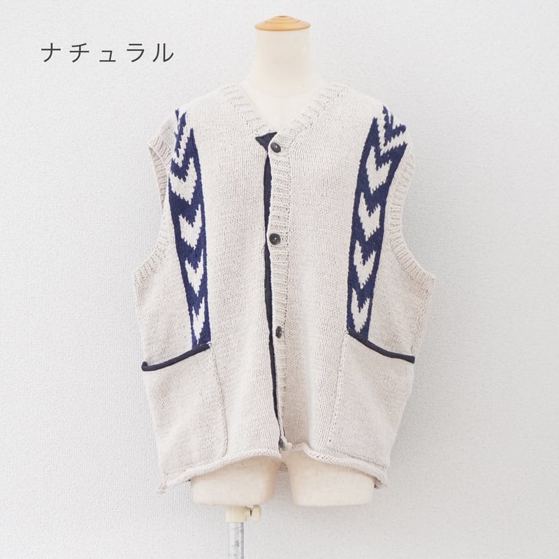 2色＊ユニセックス＊SLOWHANDS-スローハンズ-cotton knit ''arrow'