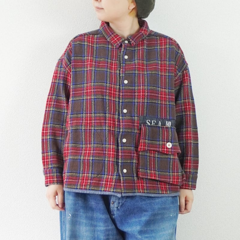 3色＊レディース＊快晴堂 -Girl'sタータンチェック・リラクシンWork