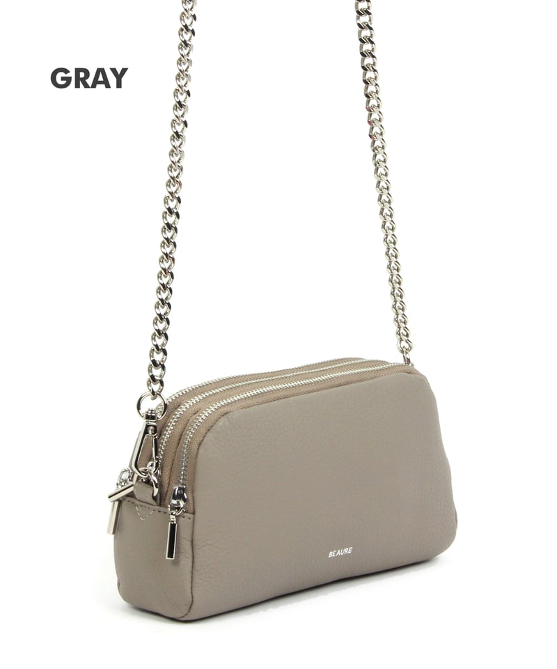 B-24310】BEAURE トリプルファスナー ミニポシェット | BEAURE OFFI