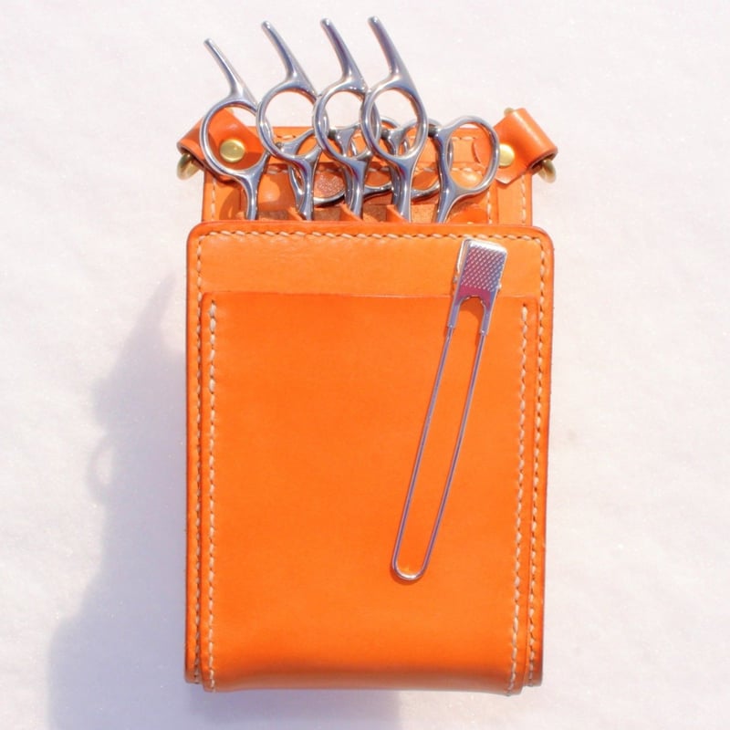 オリジナル レザーシザーケース スクエアフォルム 4丁刺 Original