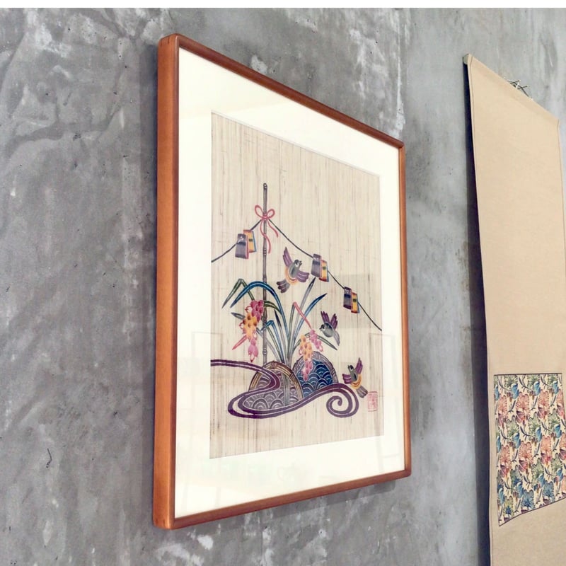 沖縄の額絵】mado. 城間びんがた工房 城間栄順 豊年 | 沖縄のうつわ