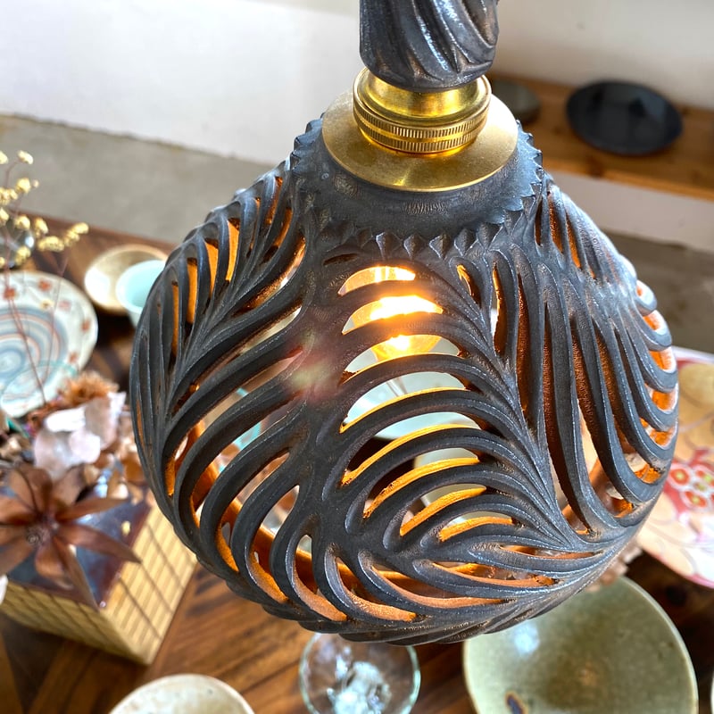 沖縄の陶器・やちむん】 新里竜子 南端ポタリー ランプシェード | 沖縄