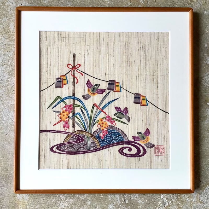 沖縄の額絵】mado. 城間びんがた工房 城間栄順 豊年 | 沖縄のうつわ