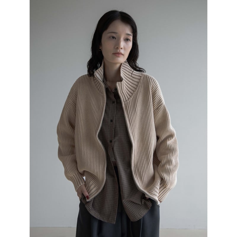 予約販売》vintage like pigment knit cardigan/2color