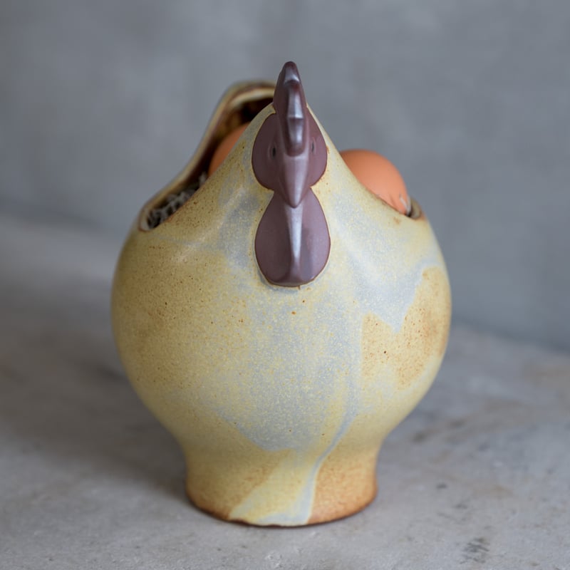 リサ・ラーソン×かしわ窯】にわとりのエッグカップ（大） ＜ヘリテージ