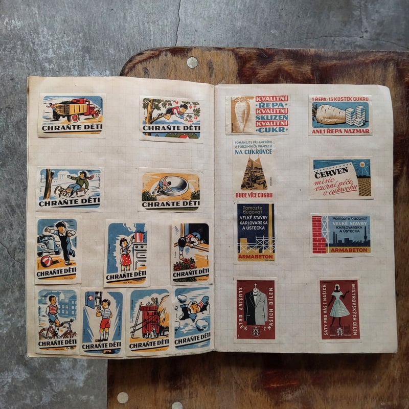 チェコのマッチラベル帳／スクラップブック | Gemisch