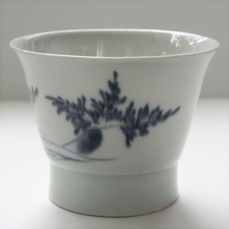 S-14 古伊万里 KOIMARI 染付人参文 広東形 蕎麦猪口 | imarimaru