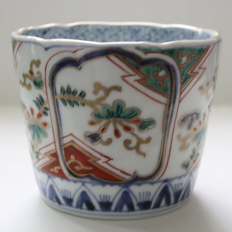 S-16 古伊万里 KOIMARI 色絵 草花文 蕎麦猪口 | imarimaru