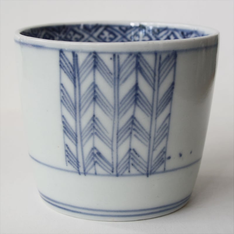 S-19 古伊万里 KOIMARI 矢羽根文 蕎麦猪口 | imarimaru