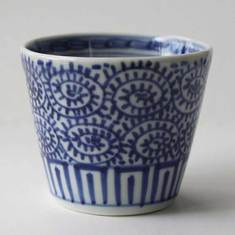 129-b 古伊万里 KOIMARI 染付 蛸唐草 蕎麦猪口 | imarimaru