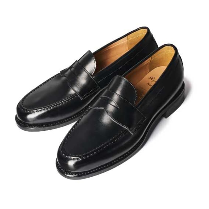 フランス アノネイ社製ボックスカーフ｜Penny loafer black｜CP0002F-0