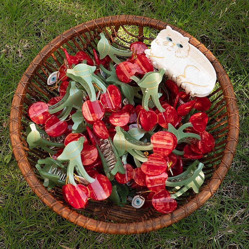 Coucou Suzette】Cherry ヘアクリップ | goldandbouncy