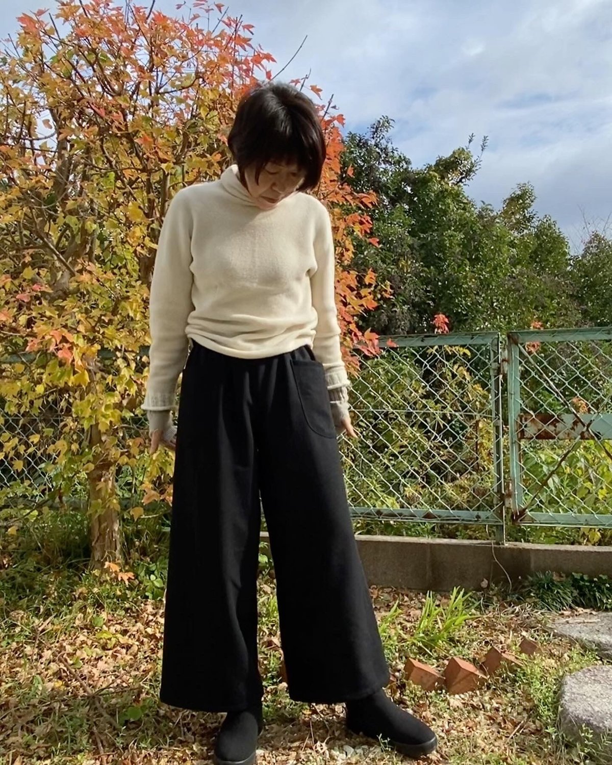 着物リメイクパターン：ワイドパンツ（作り方付き） | アトリエMugi