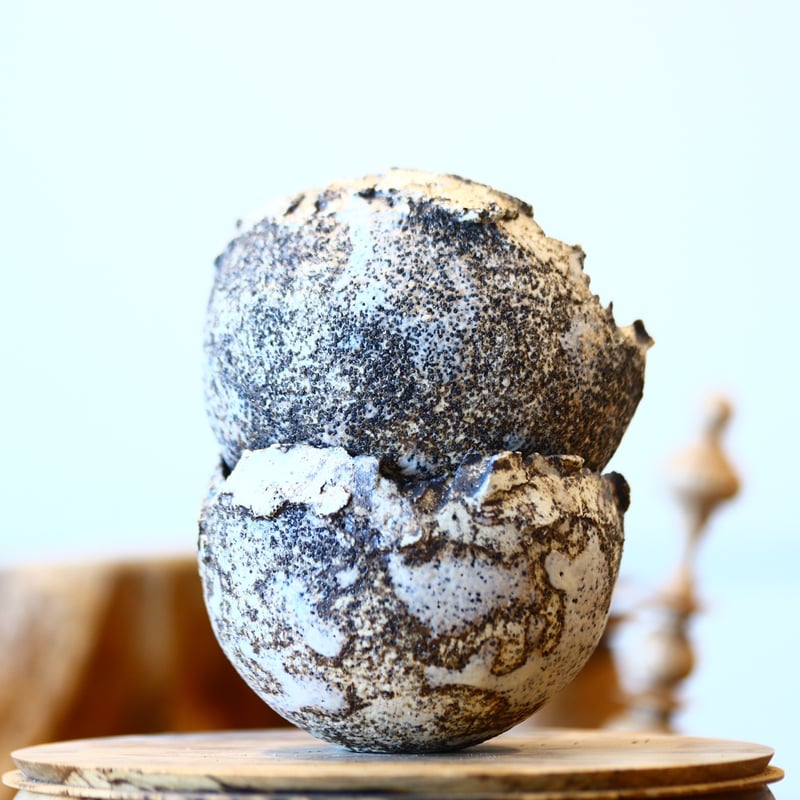 たけろうポット / ちぎり/ 白サビ / ツブ / S no.211-20 | 芽の巣山