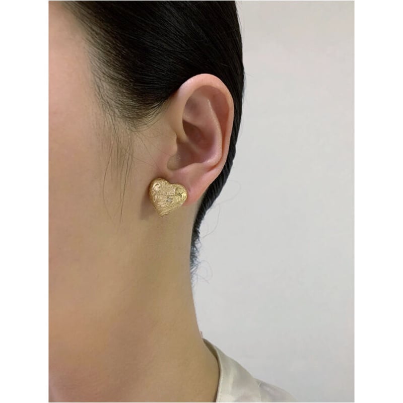 GIVENCHYジバンシィ ハート ラインストーン イヤリング / ヴィンテージ