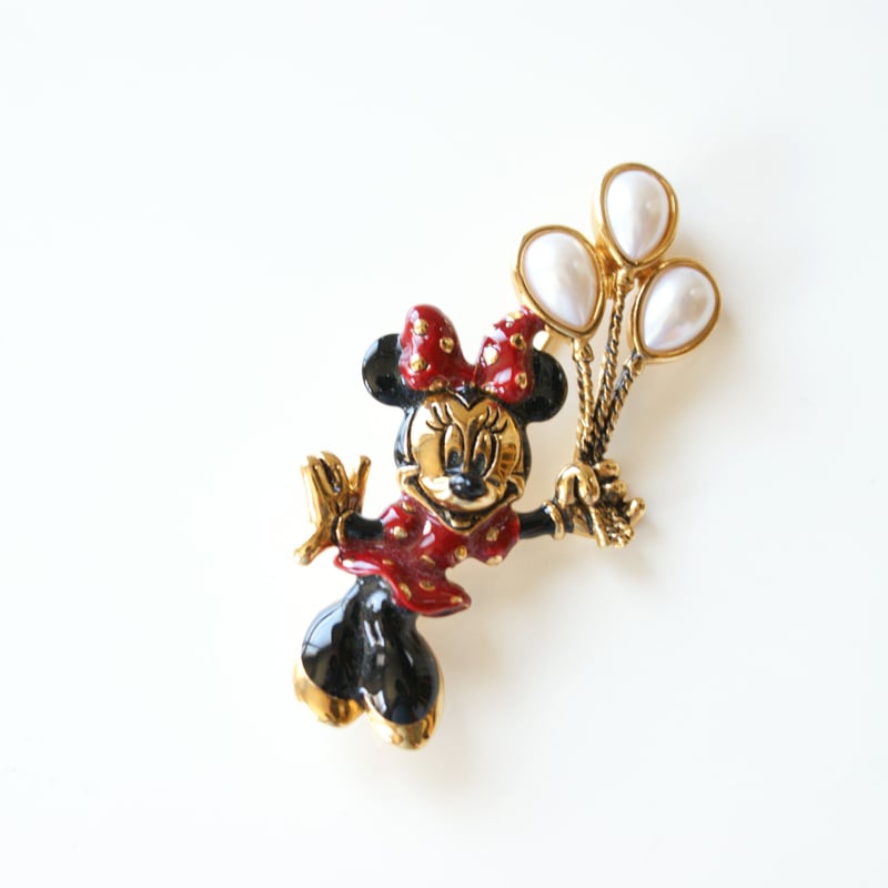DISNEY NAIPERネイピア ディズニーミニーマウス パール 風船 ブローチ