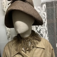 ワイナリーハットブロックプリントグレー | Sugri Official Online Store