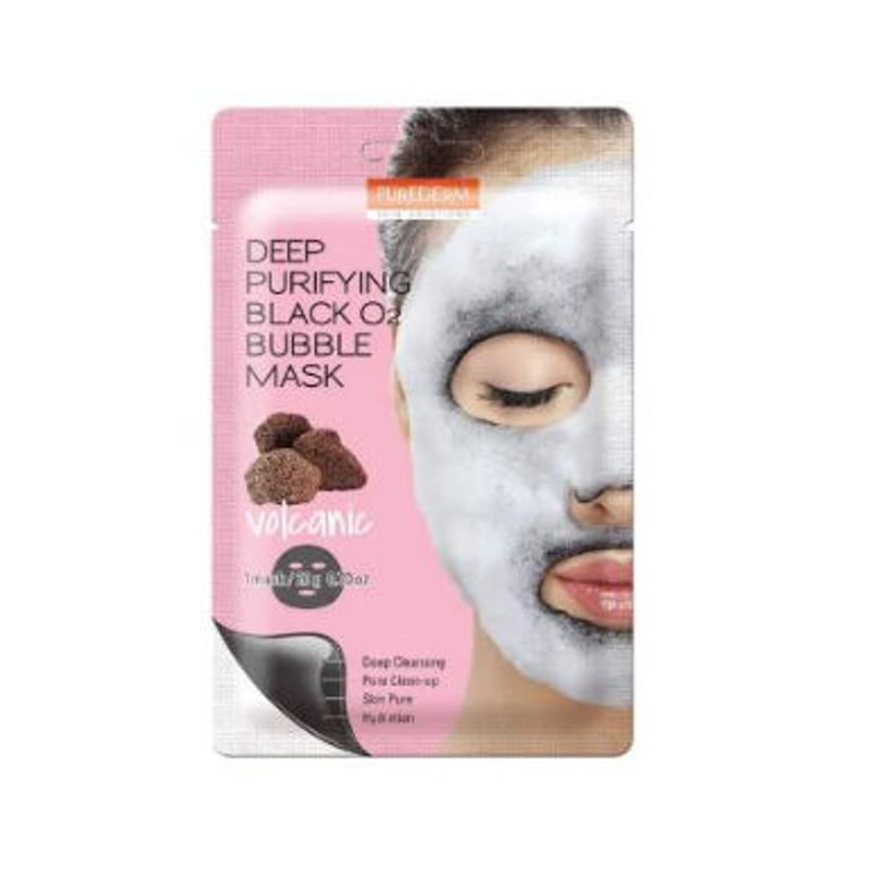 PUREDERM] ブラック O2 バブルマスク ヴォルカニック | IROHANI