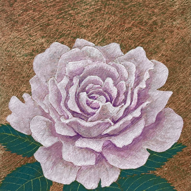 Pink Rose」板絵テンペラ画 | ようこそ！ アトリエ・ルネッサンス