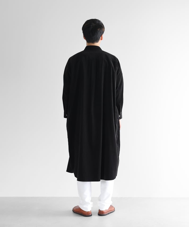 HUIS | ［ほぼ日コラボ］みじんコールロングシャツ（ブラック）【ユニ
