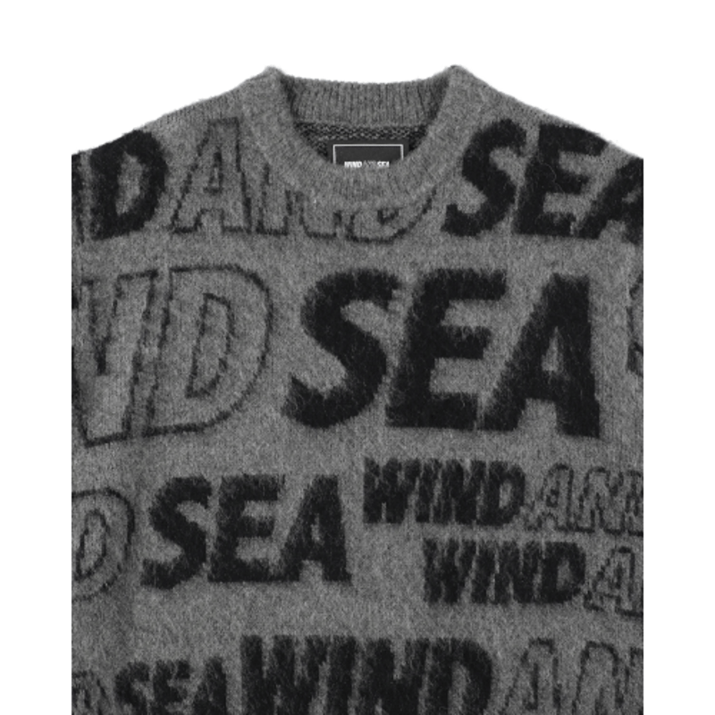 WIND AND SEA / Shaggy Logo Knit Sweater | KNOWL