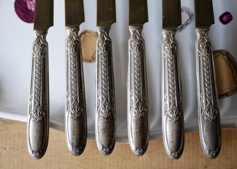 純銀製 アンティークカトラリー ナイフ フランスアンティーク