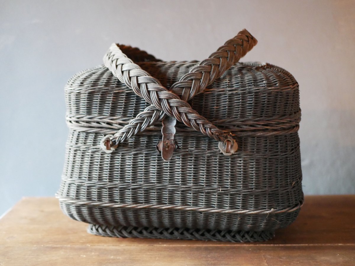 パニエ フランスの古いかご バスケット フランスアンティーク