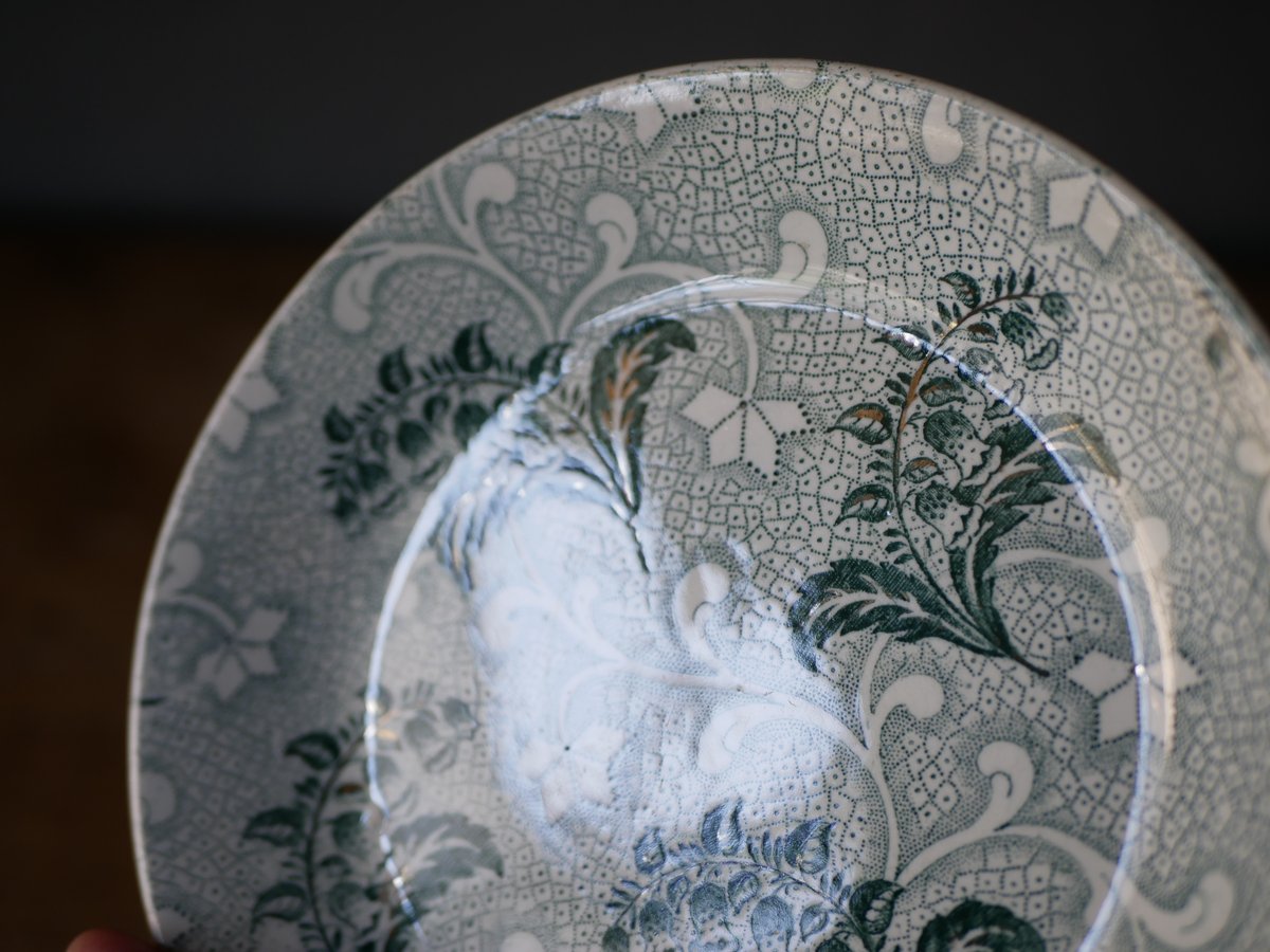 クレイユモントロー 鈴蘭 プレート ソーサー フランスアンティーク