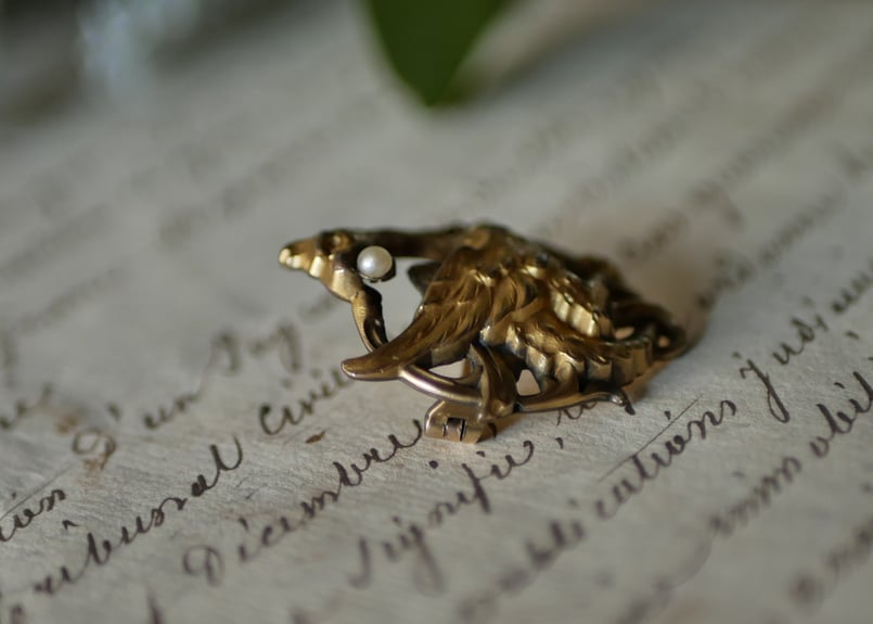 FIX グリフォン アンティークブローチ フランスアンティーク | mamantique