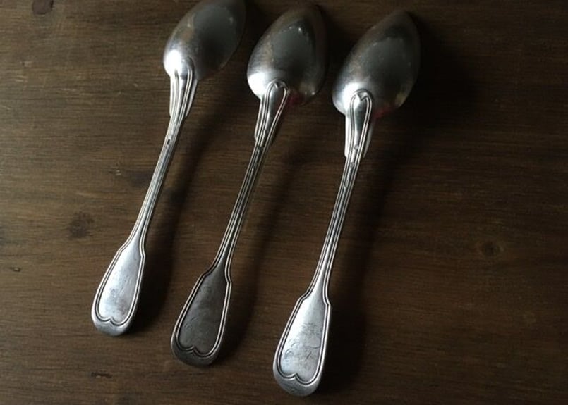 クリストフルホテル モノグラム パフェスプーン 4本 クリストフル