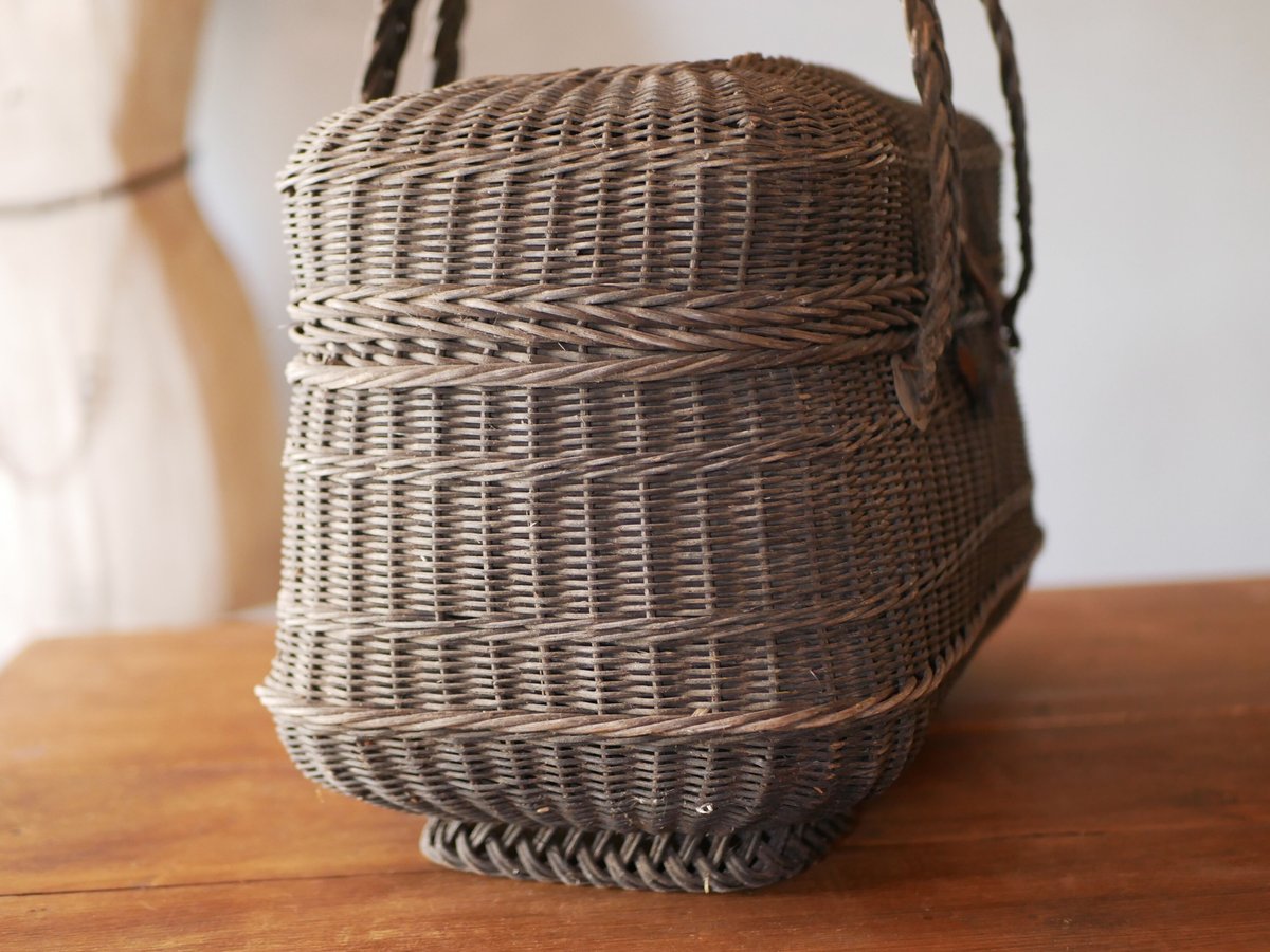 パニエ フランスの古いかご バスケット フランスアンティーク