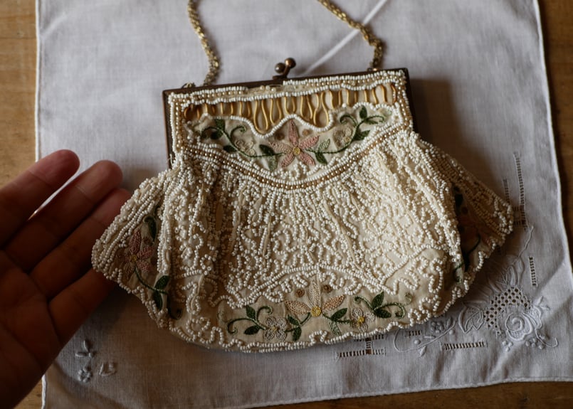 ビーズバッグ フランスアンティーク サック フランス アンティークの