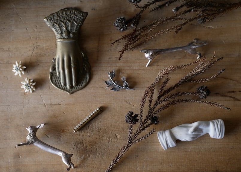 HAND 貴婦人の手 クリップ フランスアンティーク ブロカントのある生活