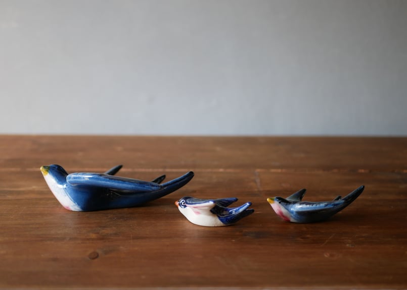 陶器のツバメ 壁掛け オブジェ フランスアンティーク ブロカント