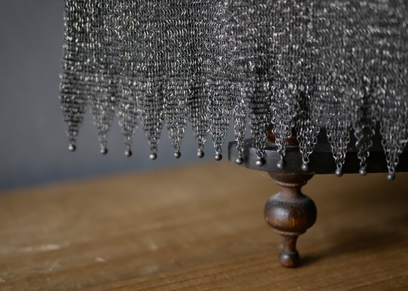 純銀 スターリングシルバー サック メッシュバッグ フランス